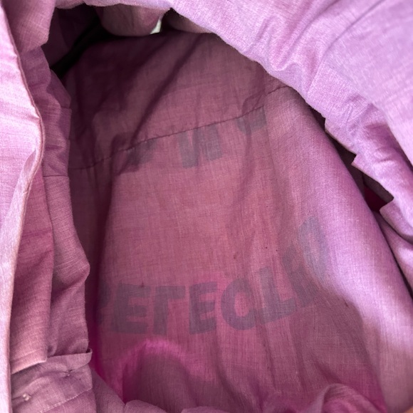 Unique Flour Sack Asymmetrical Purple Dress with Button Details - Picture 9 of 10